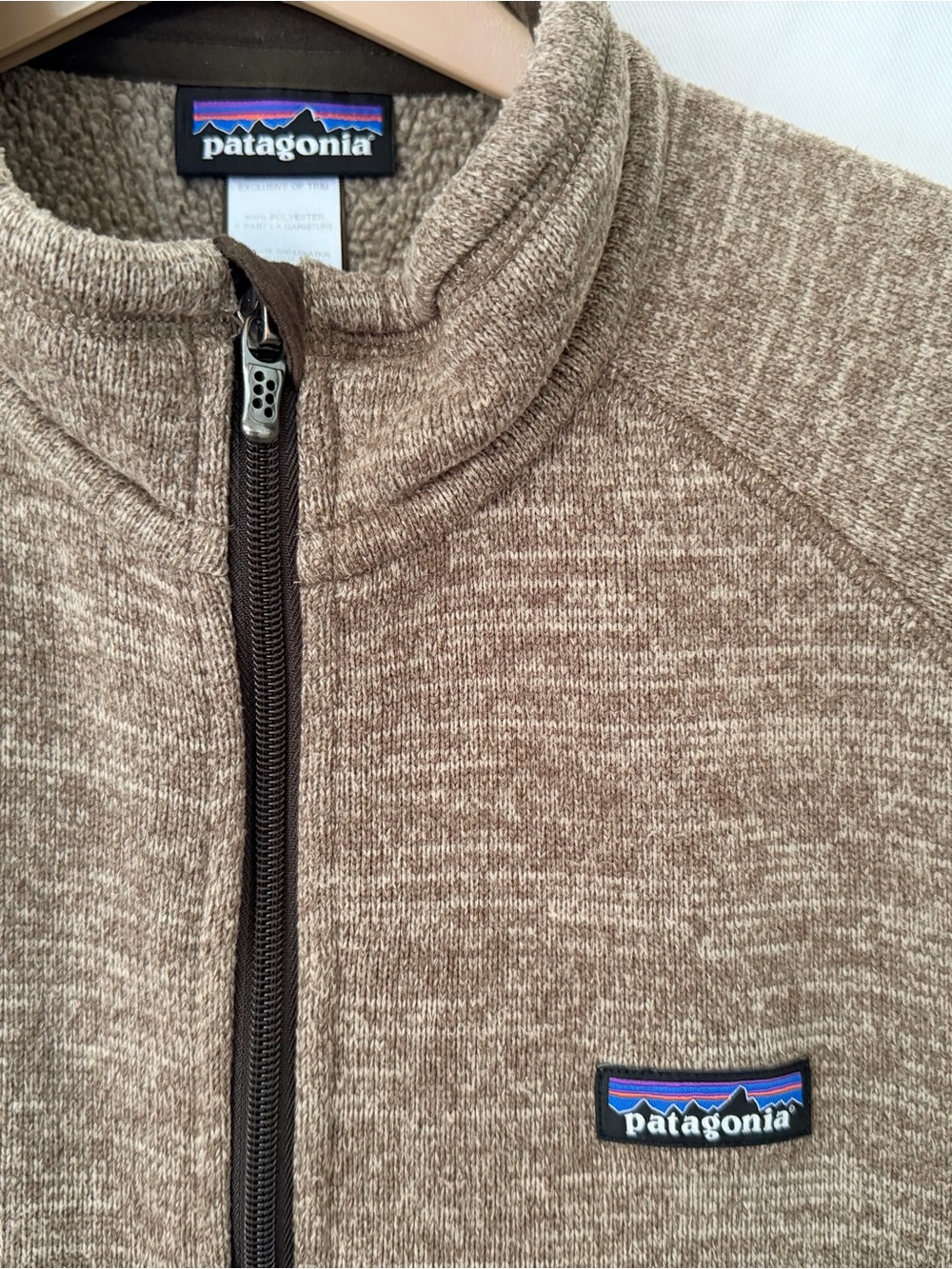 Patagonia Men’s Full-Zip Fleece “Better”Sweater in Heather Brown